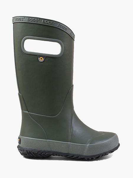 BOGS Boots Deutschland - Rainboot Solid Leichte Wasserdichte Stiefel Kinder DunkelGrün DE16958